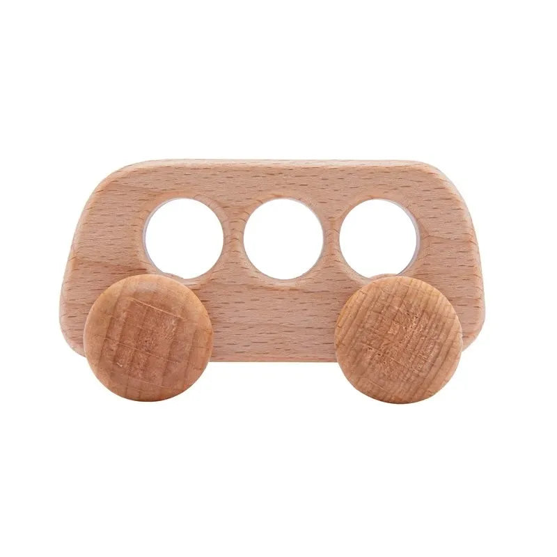 Voiture en bois pour bébé, bloc en bois pour bébés, sans BPA, hêtre biologique, forme animale, jouet pour bébé, jouets Montessori, artisanat fait à la main -  Mon Jouet Montessori