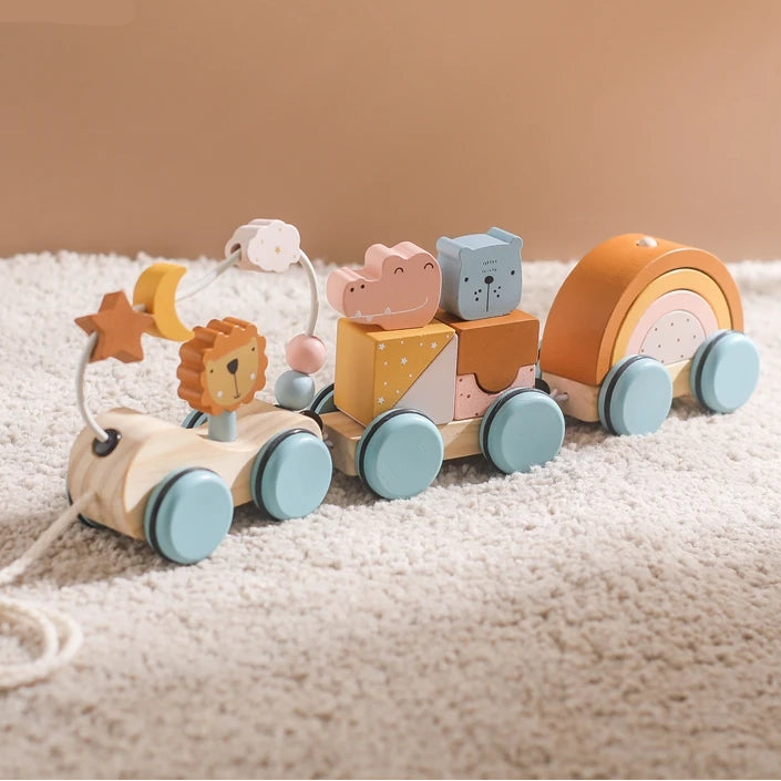 Jouets Montessori pour bébé, Train en bois, jouets éducatifs pour bébé, blocs arc-en-ciel en bois, chariot, jouets d'apprentissage pour bébé, cadeaux d'anniversaire pour enfants -  Mon Jouet Montessori
