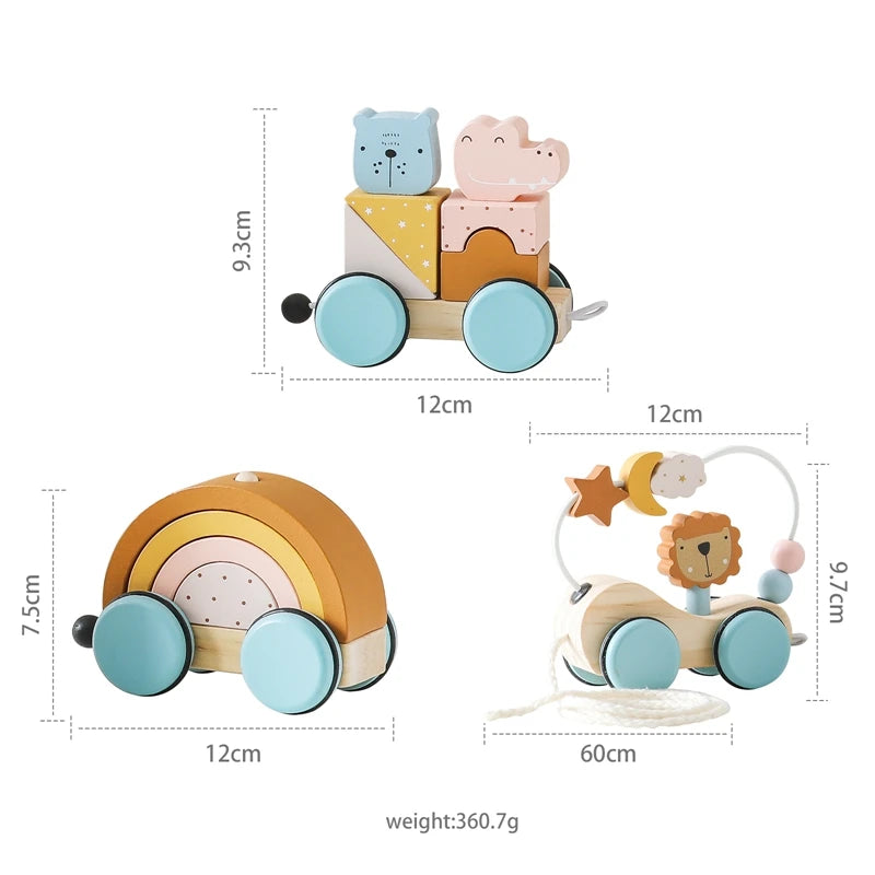 Jouets Montessori pour bébé, Train en bois, jouets éducatifs pour bébé, blocs arc-en-ciel en bois, chariot, jouets d'apprentissage pour bébé, cadeaux d'anniversaire pour enfants -  Mon Jouet Montessori