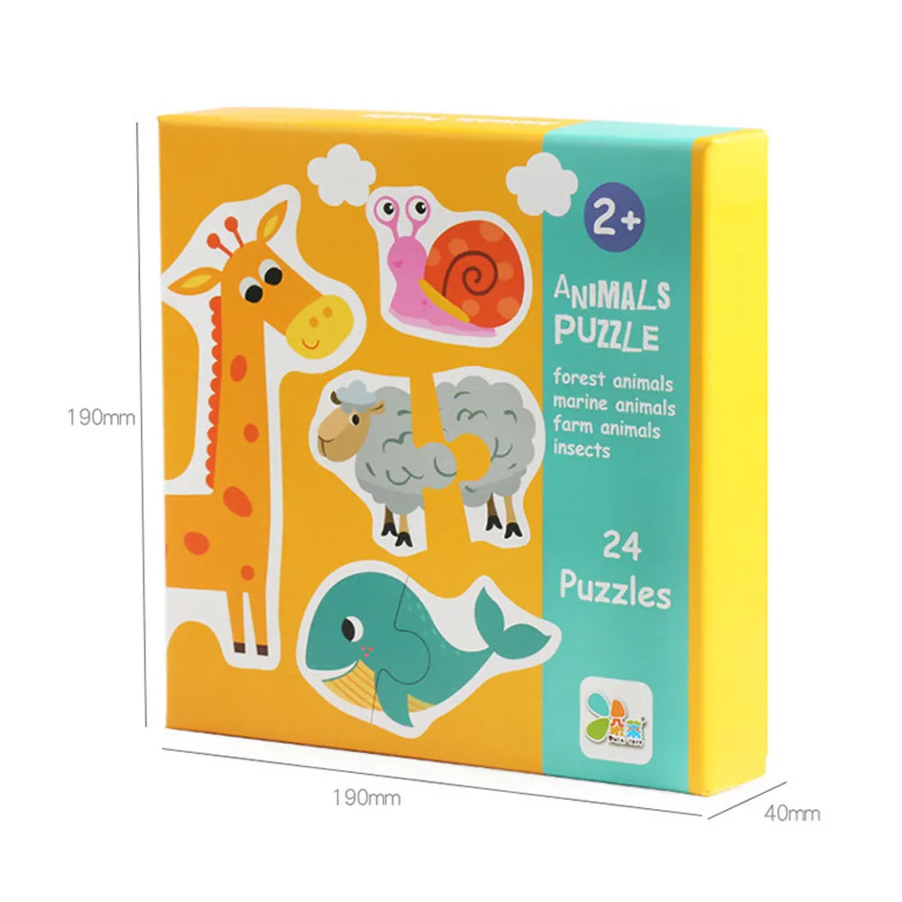 Matching puzzle éducatif pour l'apprentissage des animaux, des fruits et de la circulation