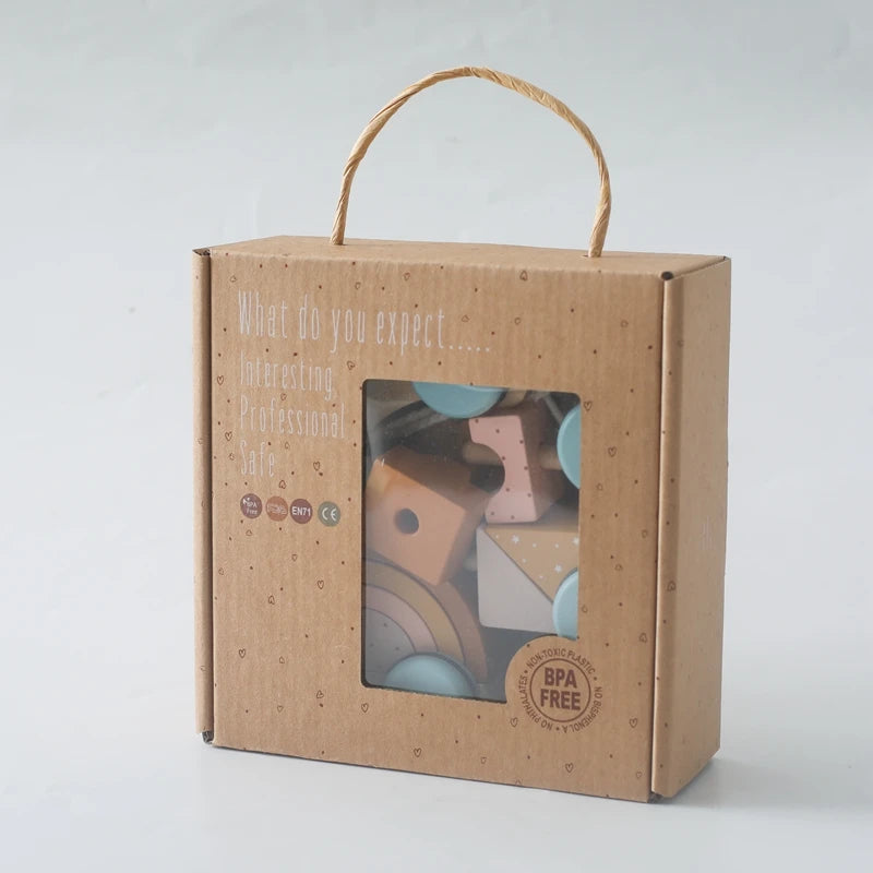 Jouets Montessori pour bébé, Train en bois, jouets éducatifs pour bébé, blocs arc-en-ciel en bois, chariot, jouets d'apprentissage pour bébé, cadeaux d'anniversaire pour enfants -  Mon Jouet Montessori