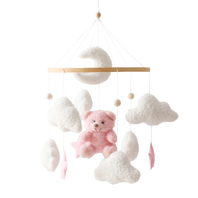 Hochet en bois pour bébé de 0 à 12 mois, Mobile sur le lit, boîte à musique pour nouveau-né, cloche de lit, support de jouets suspendu, jouets pour bébé, berceau et garçon -  Mon Jouet Montessori