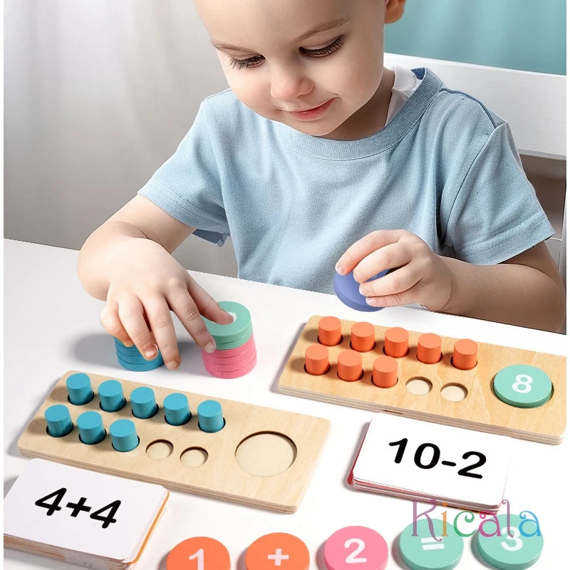 Kids Math Arithmetic Wooden Digital Decomposition Arithmetic Montessori Games Baby Early Learning Education Toys -  Mon Jouet Montessori