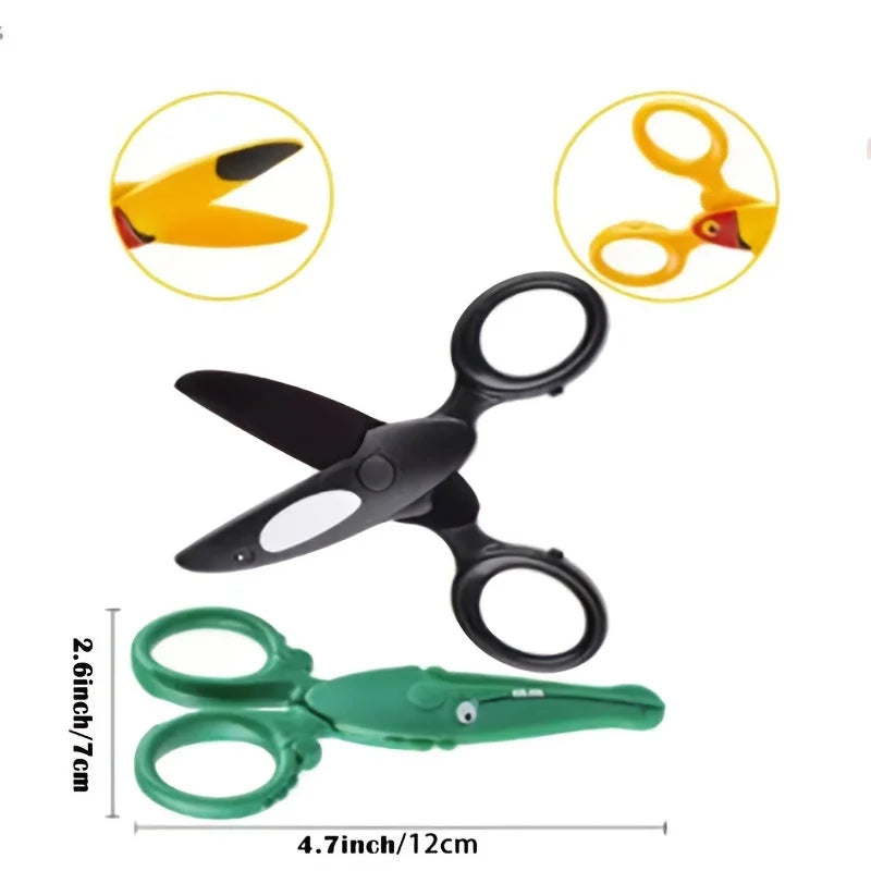 Preschool Training Scissors,Children Safety Pre-School Safety Scissors Art Craft Scissors -  Mon Jouet Montessori