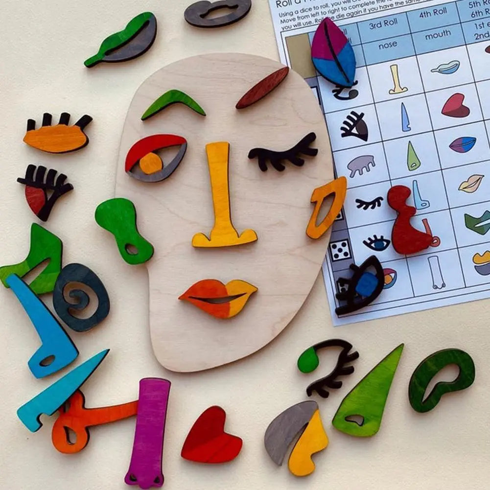 Puzzle visage artistique pour enfants