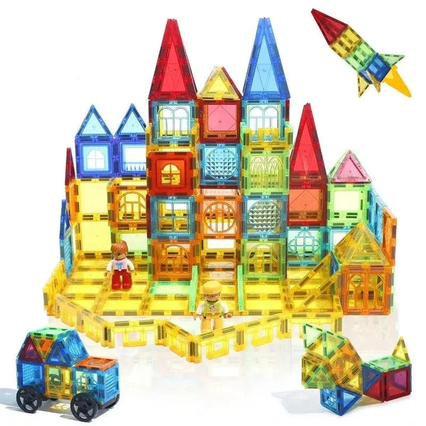 SCBOY Bloc construction magnetique 90 pièces Montessori Jouets magnétiques Circuit Billes Jouets magnétiques Pour enfants Filles et garçons Cadeau