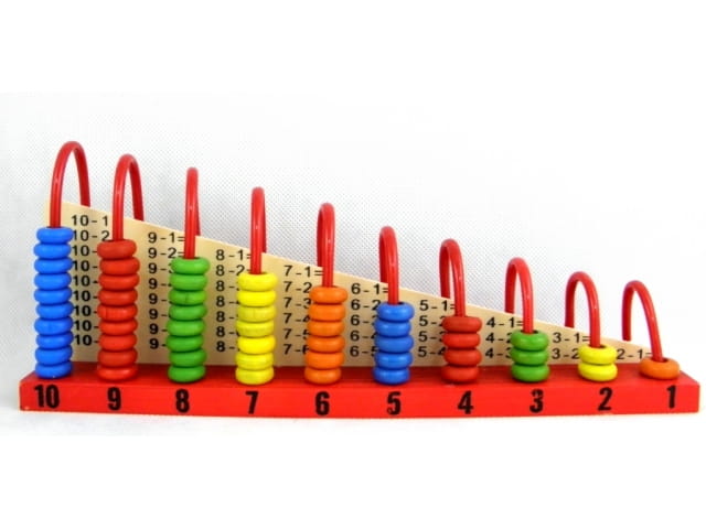 Boulier enfant en bois 10 rangées