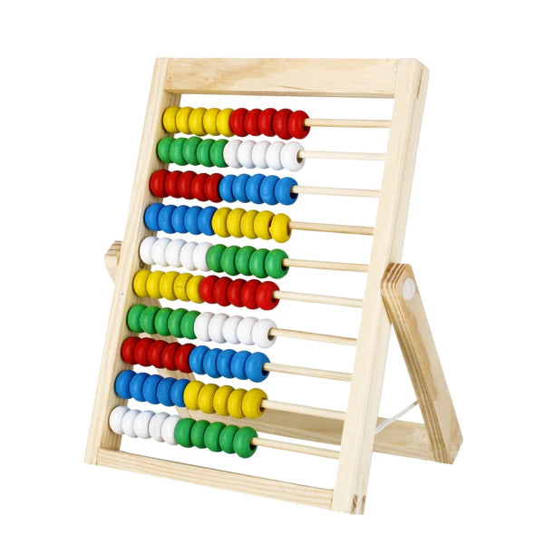 Boulier scolaire en bois sur pied – 100 perles
