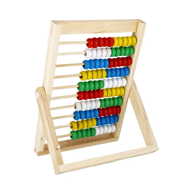 Boulier scolaire en bois sur pied – 100 perles