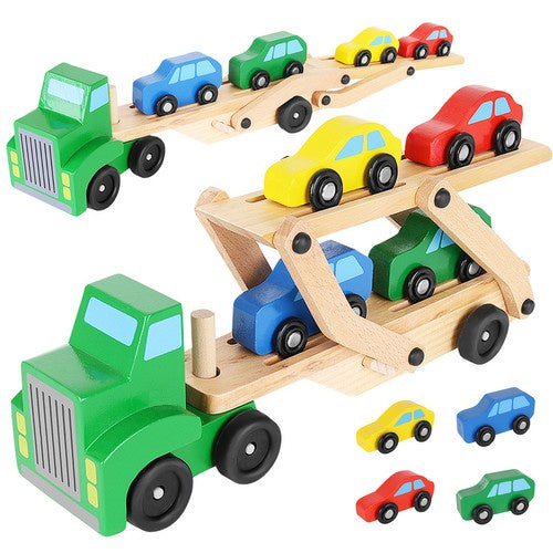 Camion porte-voitures en bois
