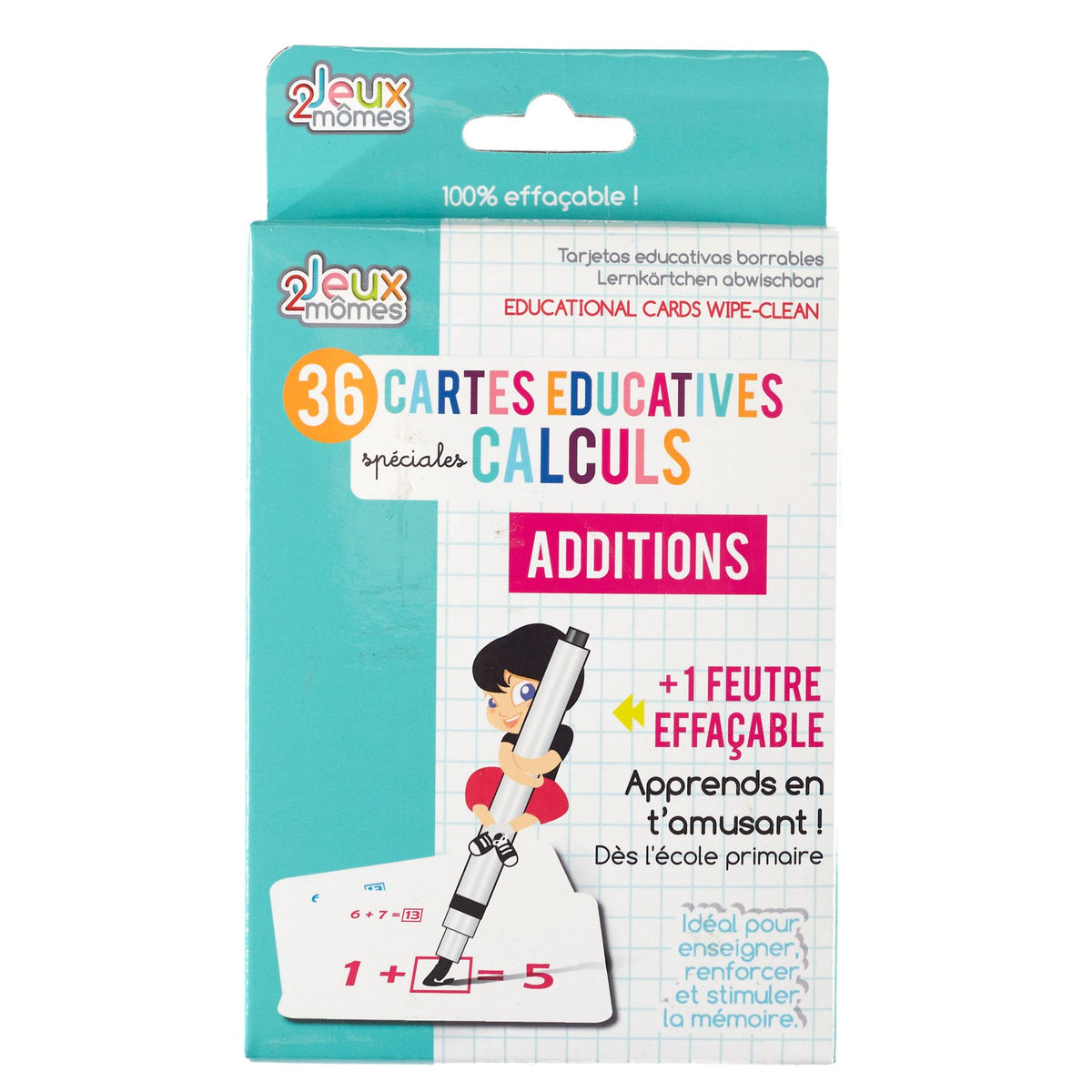 Cartes effaçables calcul enfant – Additions