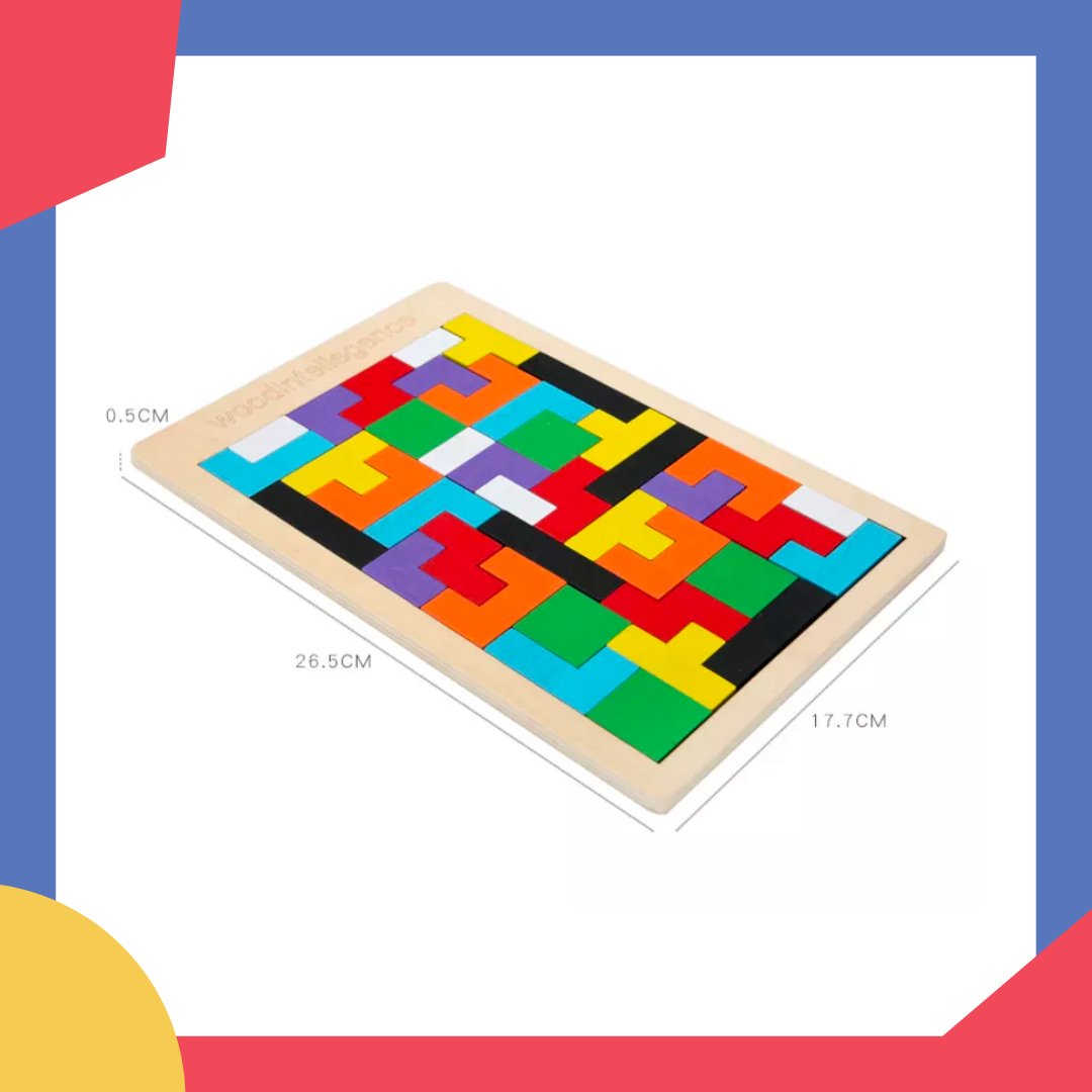 Colorful 3D Puzzle - Jouet éducatif en bois Tangram - Mon Jouet Montessori