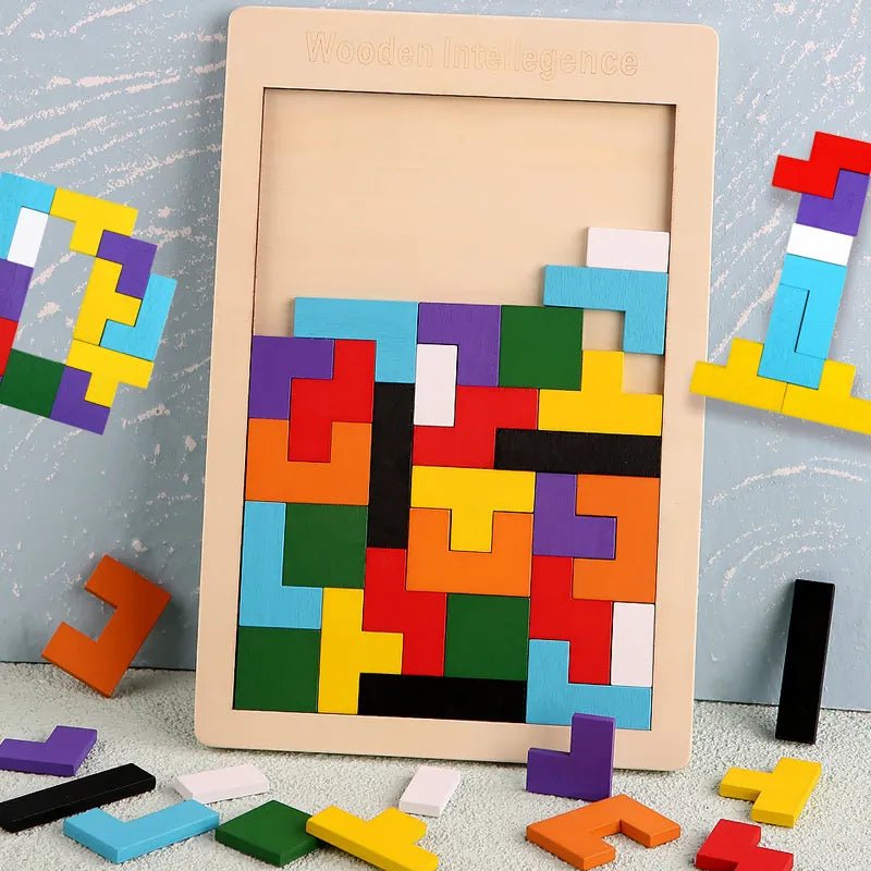 Colorful 3D Puzzle - Jouet éducatif en bois Tangram - Mon Jouet Montessori