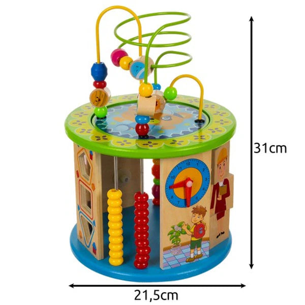 Cube d'activité en bois Montessori 11 en 1