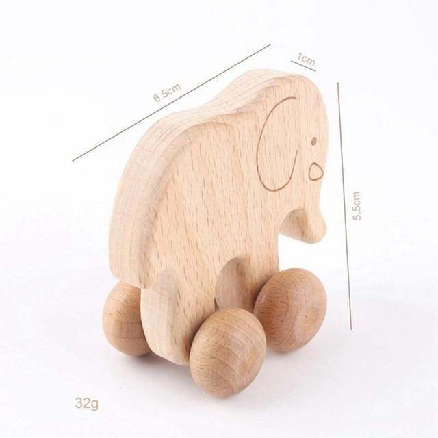 Hochet en Bois Éléphant - Mon Jouet Montessori