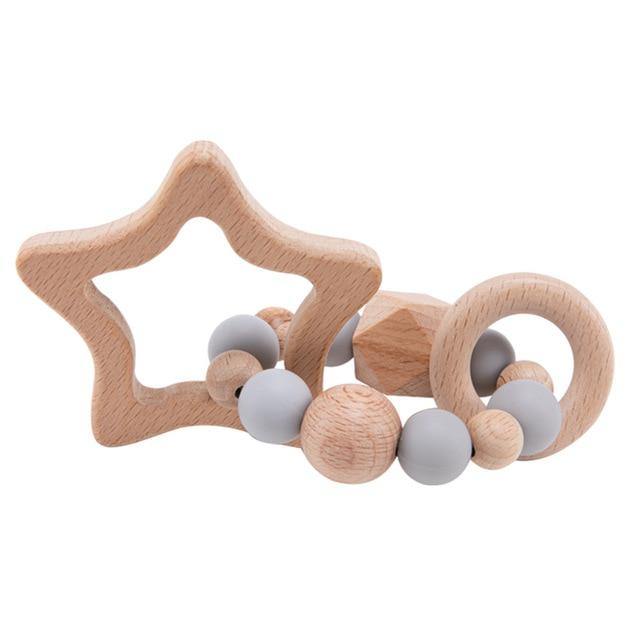 Hochet en Bois Étoile - Mon Jouet Montessori