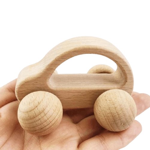 Hochet Voiture en Bois - Mon Jouet Montessori