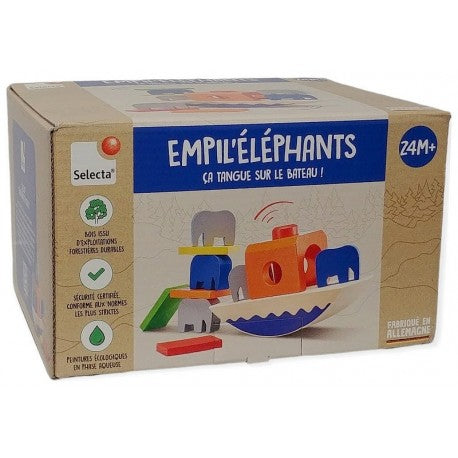 Jeu d'équilibre en bois éléphants – photo 5