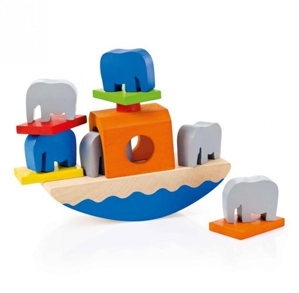 Jeu d'équilibre en bois éléphants