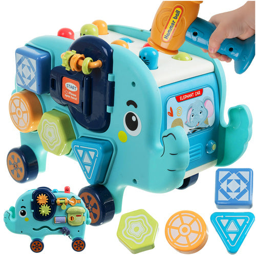 Jouet éléphant bébé interactif avec marteau