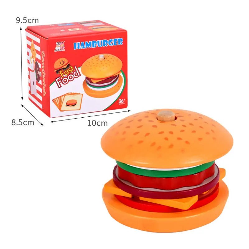 Jouets empilables - burgers en bois Montessori pour les tout - petits - Mon Jouet Montessori