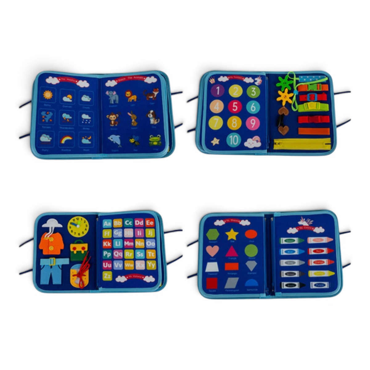 Kit Sensoriel Montessori 7 en 1 - Tableau d'Apprentissage pour Tout-Petits