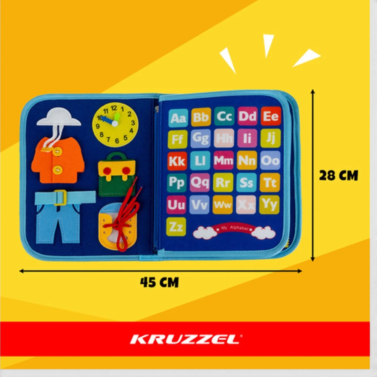 Kit Sensoriel Montessori 7 en 1 - Tableau d'Apprentissage pour Tout-Petits