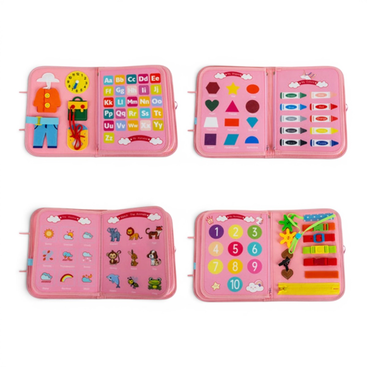 Kit Sensoriel Montessori 7 en 1 - Tableau d'Apprentissage pour Tout-Petits