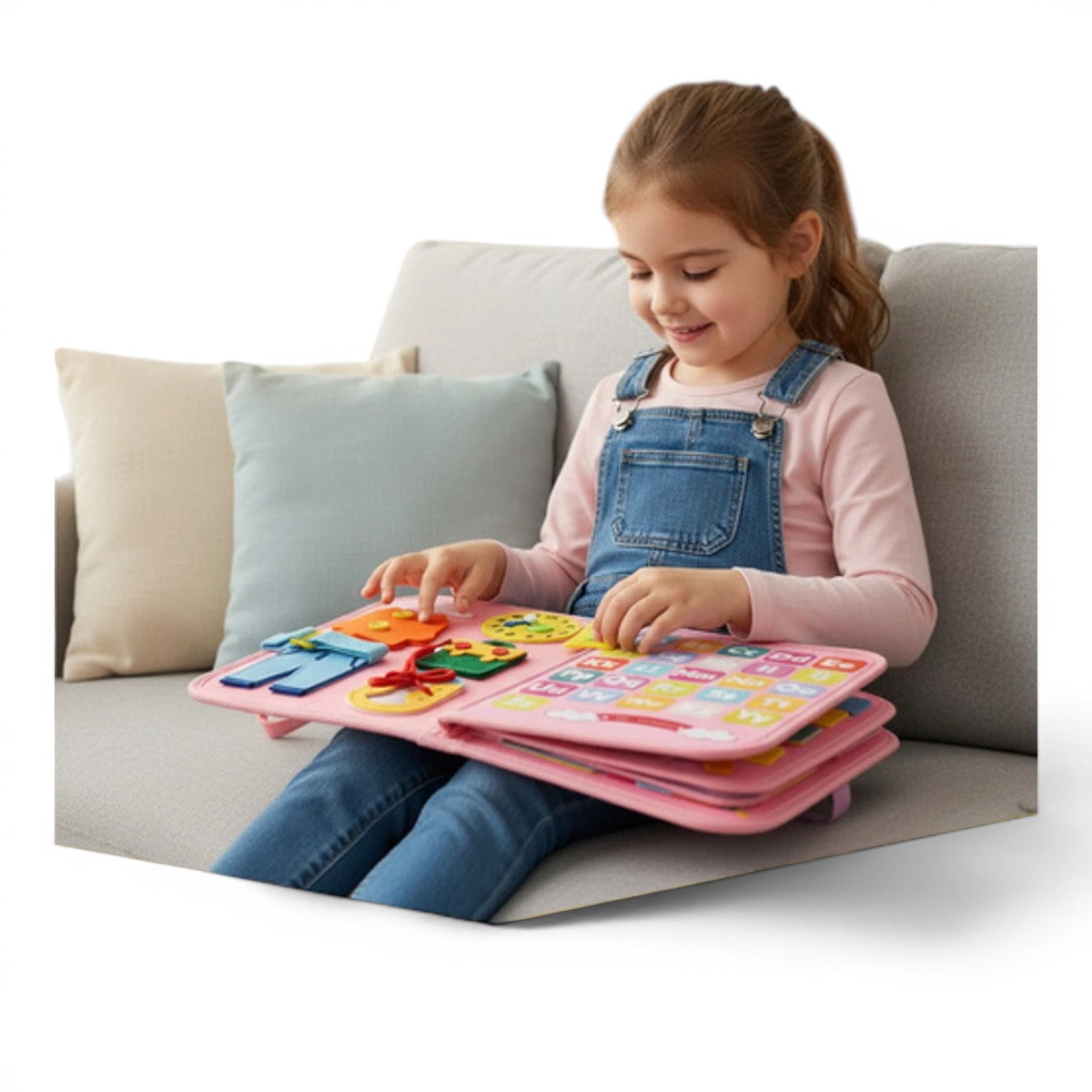 Kit Sensoriel Montessori 7 en 1 - Tableau d'Apprentissage pour Tout-Petits