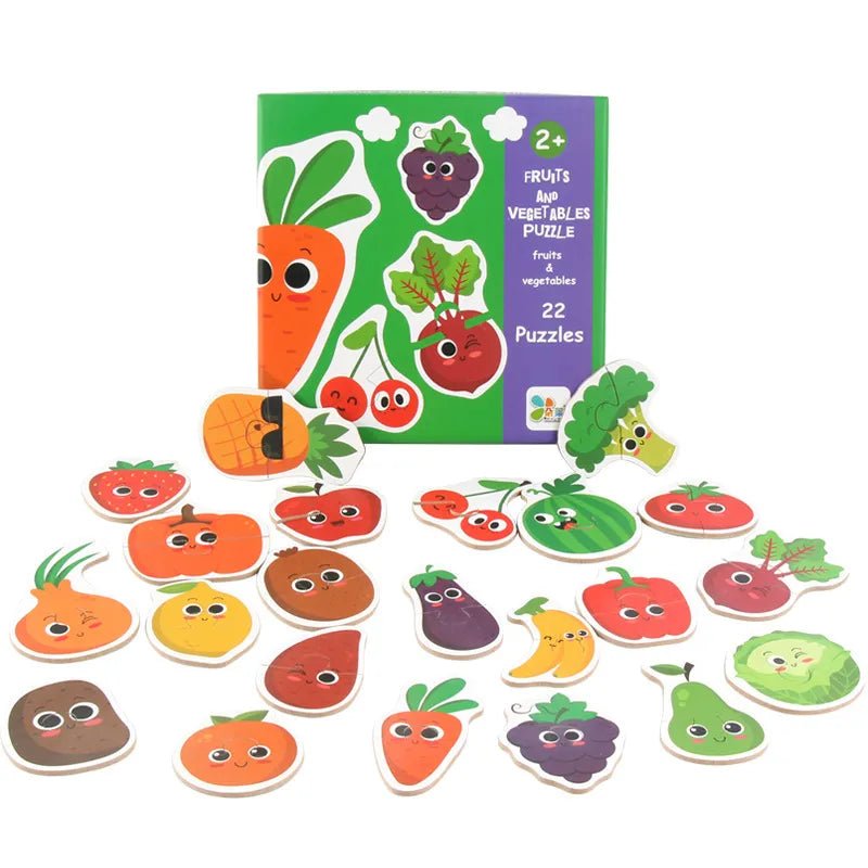 Matching puzzle éducatif pour l'apprentissage des animaux, des fruits et de la circulation - Mon Jouet Montessori