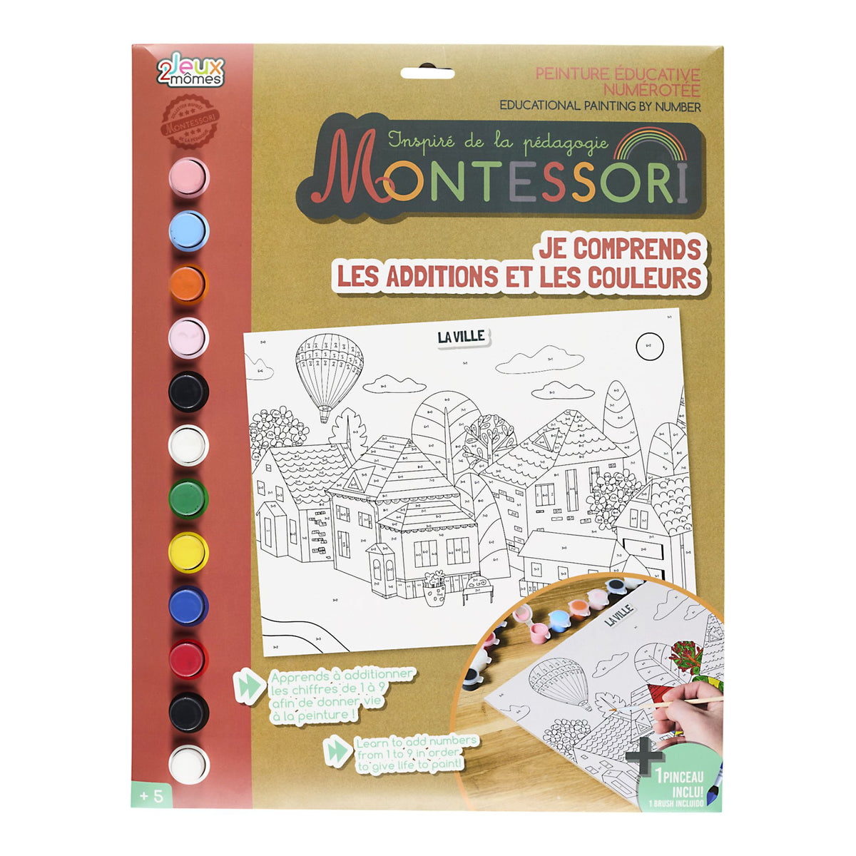Peinture numérotée enfant additions et couleurs – La ville