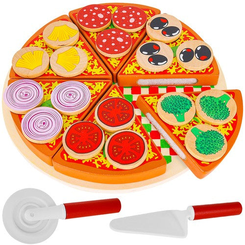 Pizza en bois à découper Kruzzel
