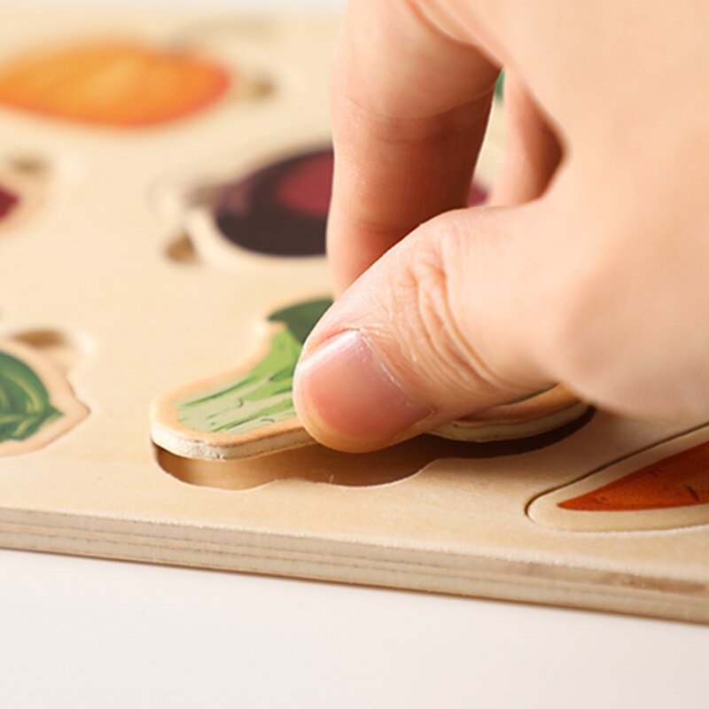 Puzzle en Bois d'Apprentissage des Légumes - Mon Jouet Montessori