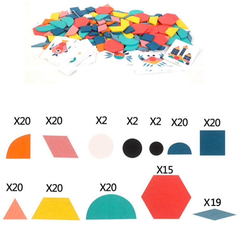 Puzzle géométrique - 180 pièces - Mon Jouet Montessori