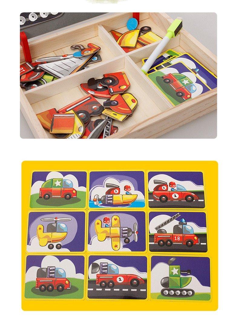 Puzzle Magnétique - Moyens de Transport - Mon Jouet Montessori