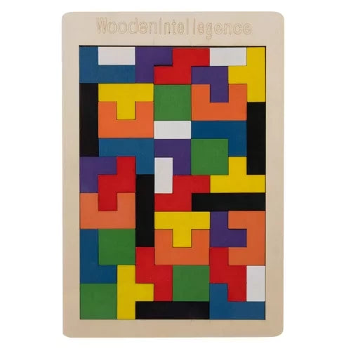 Puzzle Tetris en bois 40 blocs