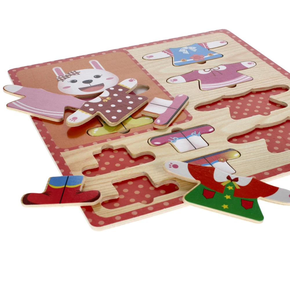 Puzzle habillage en bois – lapin