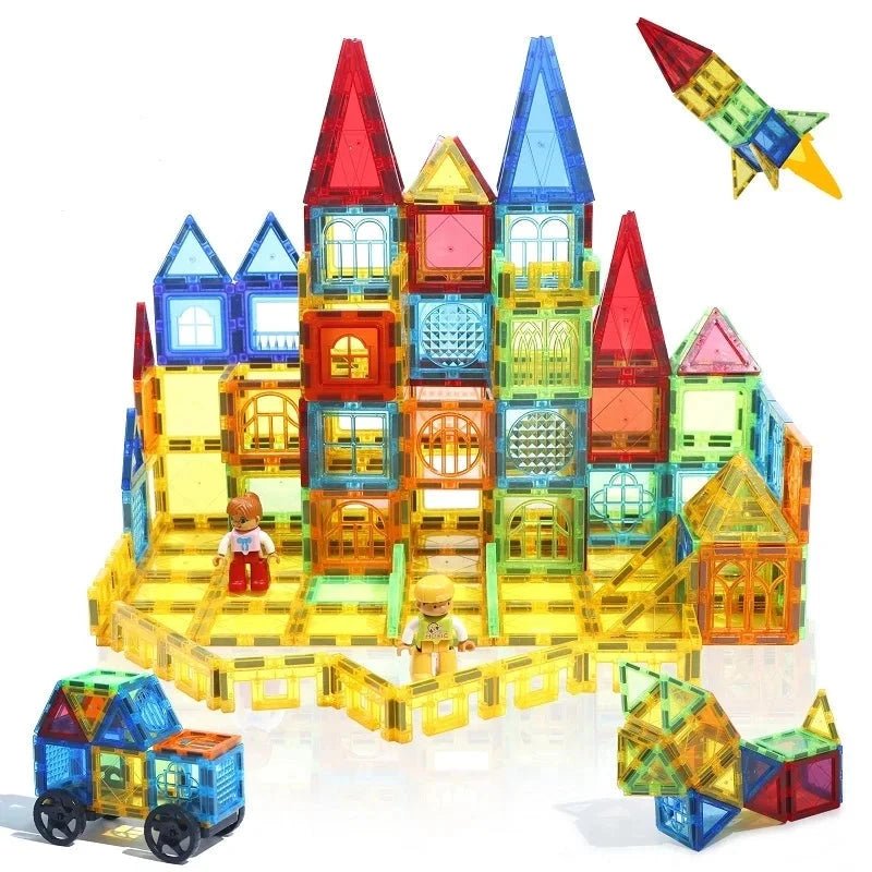 Set de Construction Magnétique pour Enfants - 50/77/105 Pièces - Jouet Éducatif Montessori - Mon Jouet Montessori