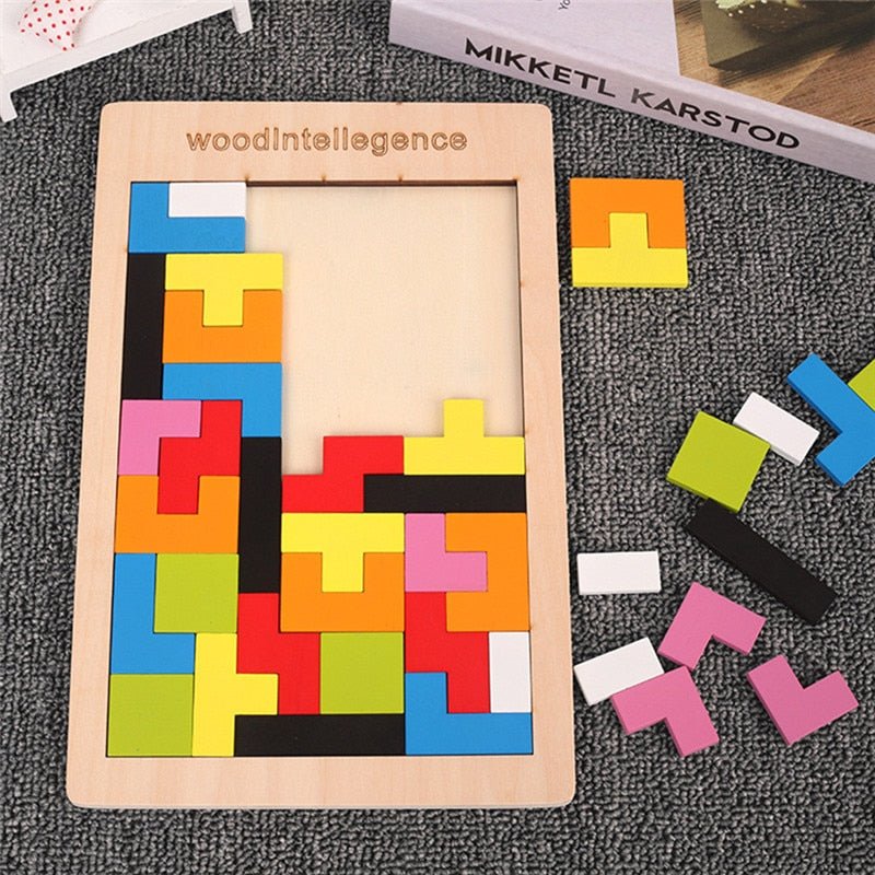 Tableau Tangram en bois - Mon Jouet Montessori