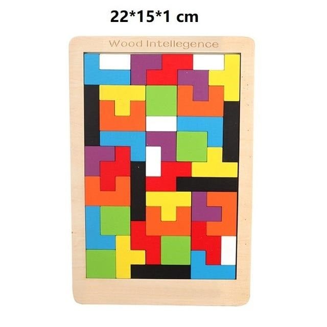 Tableau Tangram en bois - Mon Jouet Montessori