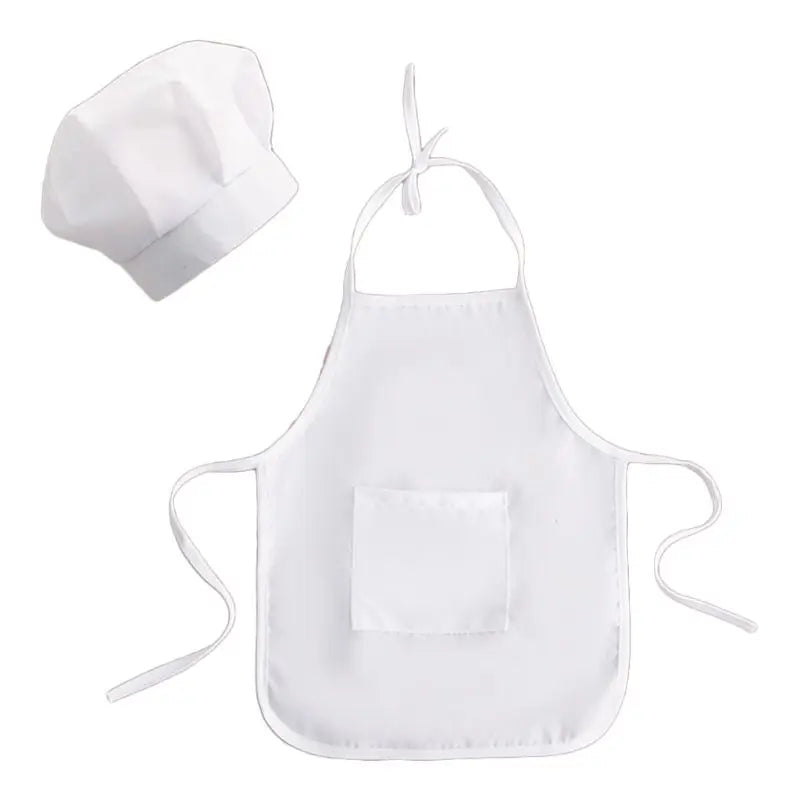 Tablier enfant cuisine et toque de chef blanc