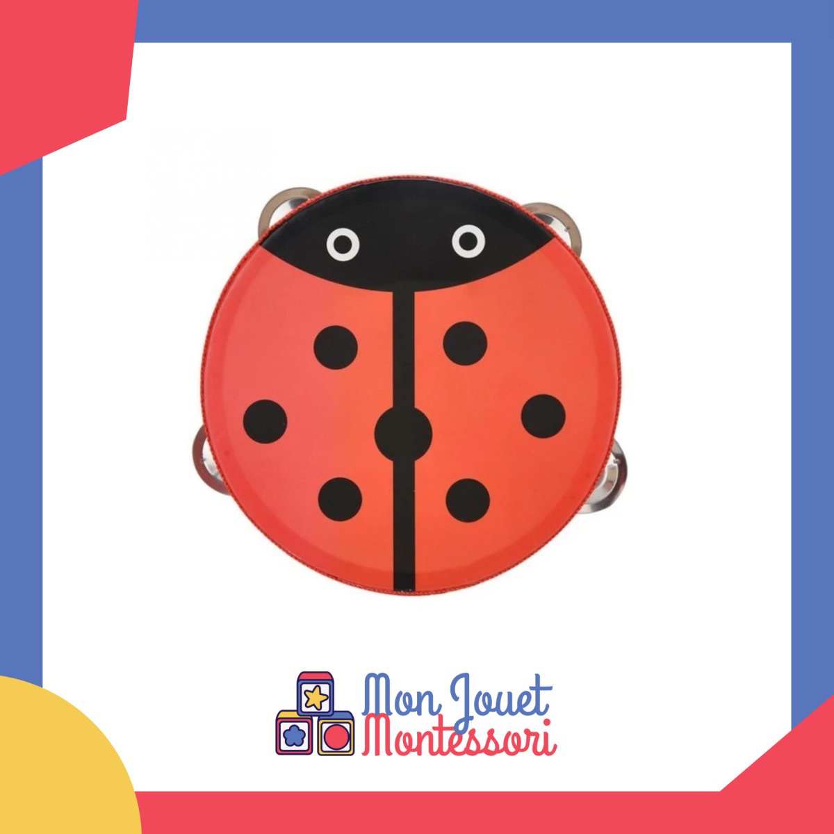 Tambourin Coccinelle pour Bébé - Mon Jouet Montessori