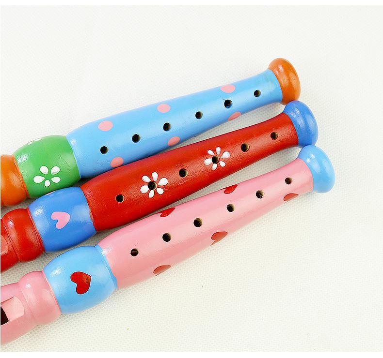 Spptty 4 couleurs léger jouet éducatif flûte en bois jouet pour enfants  enfants pratique, flûte, flûte éducative 