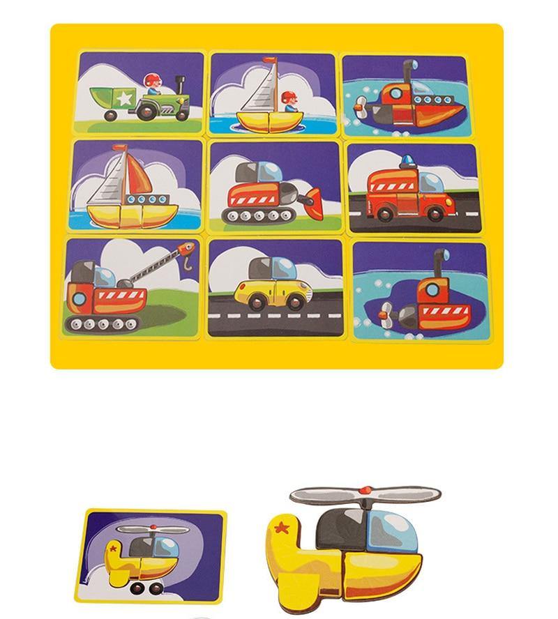 Puzzle Magnétique - Moyens de Transport - Mon Jouet Montessori