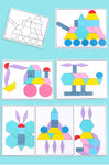 Set Puzzle Tangram 180 Pièces - Mon Jouet Montessori